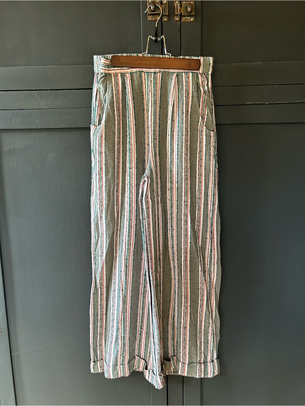 Angie Striped Pant in Green and Pink